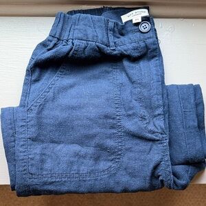 MAX Studio Navy Linen Wide Leg Pants